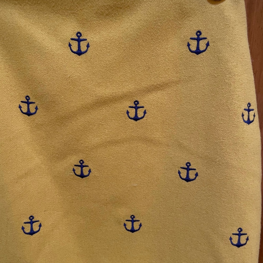 NWT! Vineyard Vines Skirt - Anchor Embroidered Wool Skirt - Picture 3 of 8